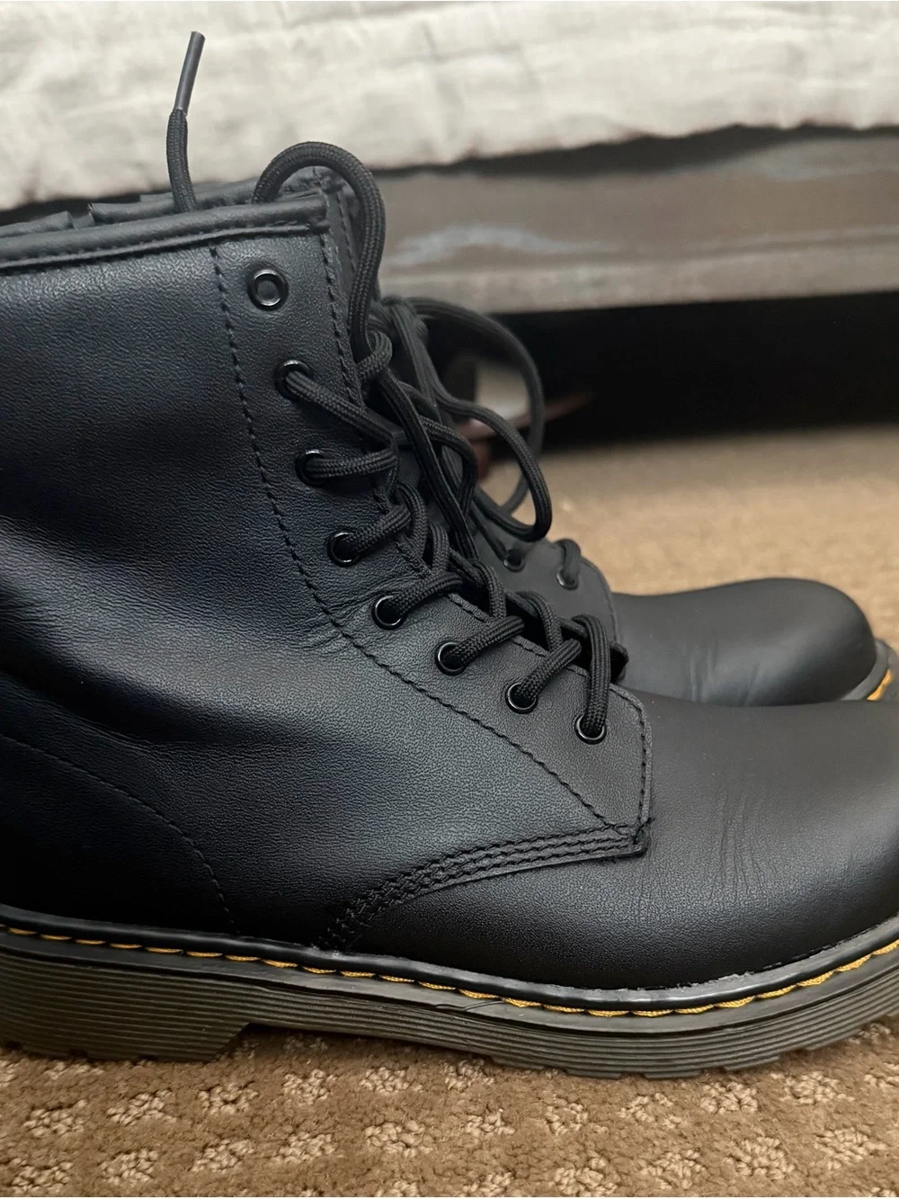 Dr. Martens Black Lace-Up Kids Boots